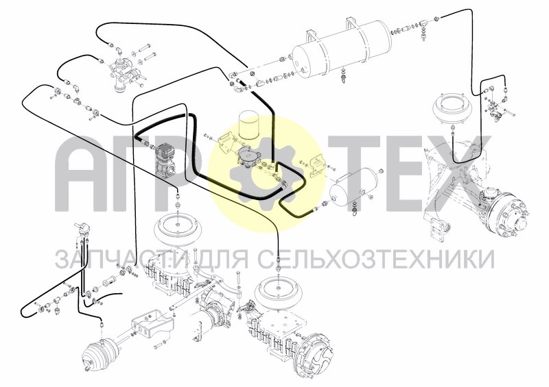 Чертеж AIR SYSTEM O/VIEW - NIVOMAT 25/40KM/H