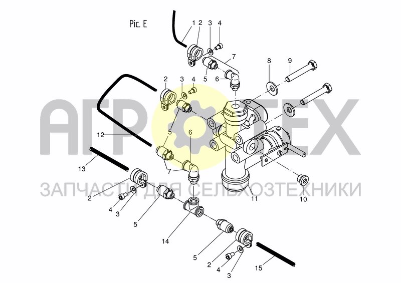 Чертеж AIR SYSTEM FRONT NIVOMAT - PIC. E