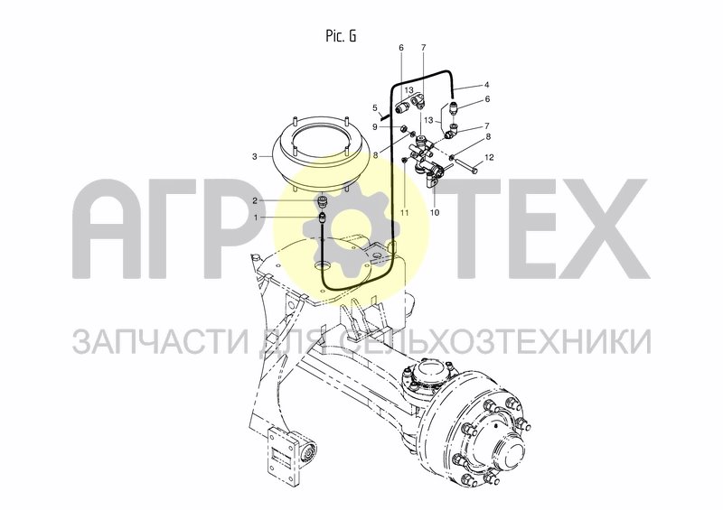 Чертеж AIR SYS. REAR AXLE PNEUM. SUSP. DUO 20/22M?- PIC.B