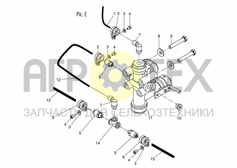 Чертеж AIR SYSTEM FRONT NIVOMAT - PIC. E