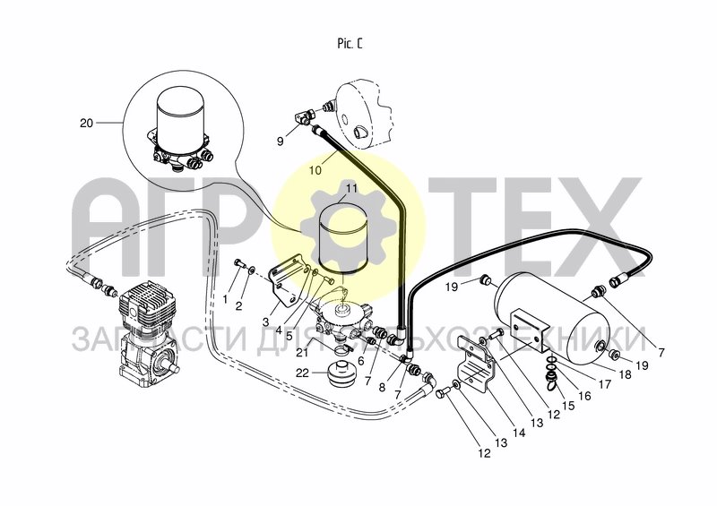 Чертеж AIR SYSTEM  AIR PREPARATION 12/13M3 - PIC. C