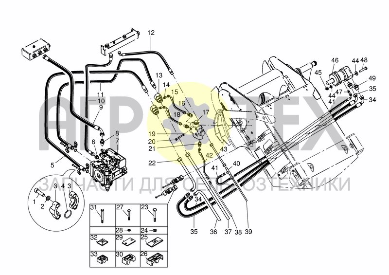 Чертеж HYD. MILLING CONVEYOR DRIVE SYSTEM