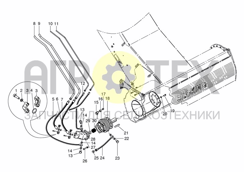 Чертеж HYD. MILLING HEAD SYSTEM