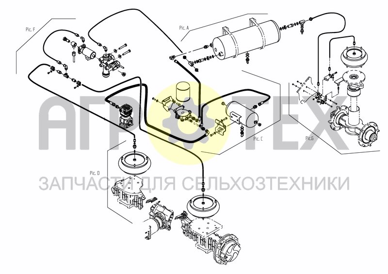 Чертеж AIR SYSTEM O/VIEW - DUO15/18 LOWER DEVICE