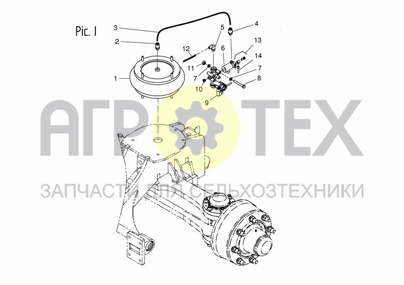 Чертеж AIR SYS. REAR AXLE LOWER DEVICE DUO 20 - PIC.I