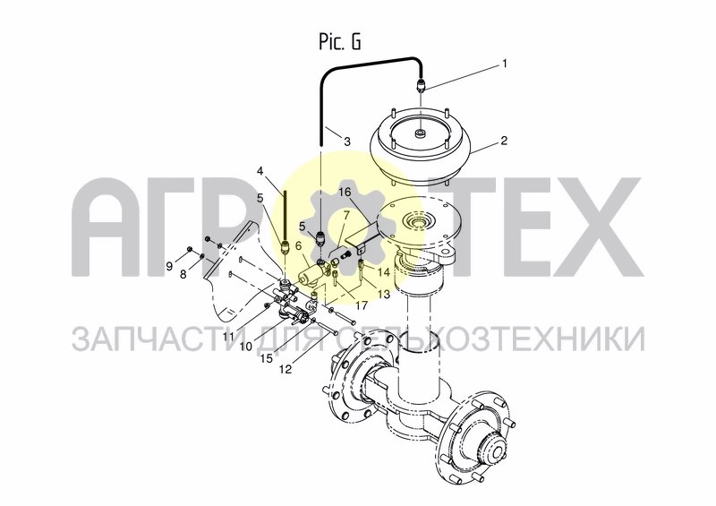 Чертеж AIR SYS. REAR AXLE LOWER DEVICE DUO 15/18- PIC.G