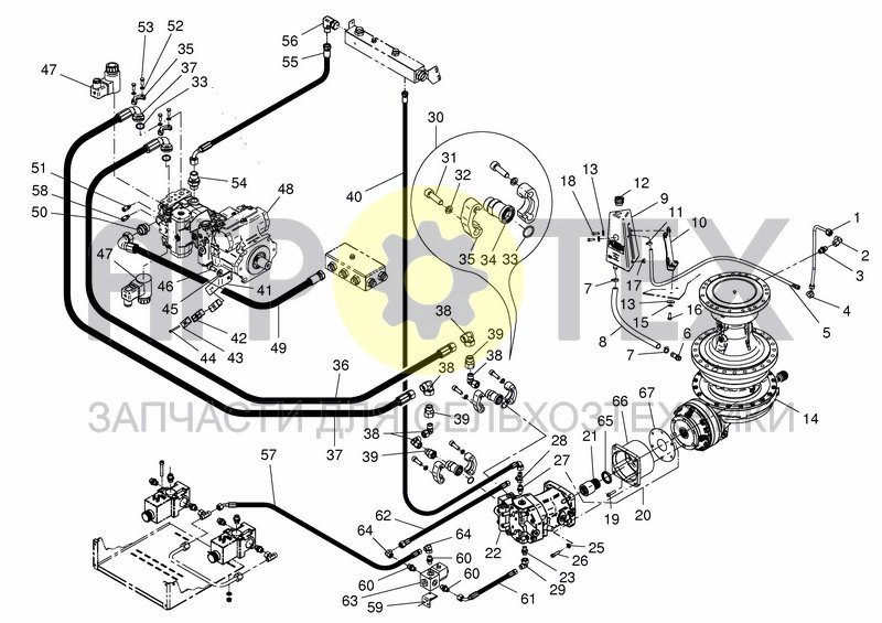 Чертеж HYD. MIXING SYSTEM DUO S.NR. 69523 - 69612