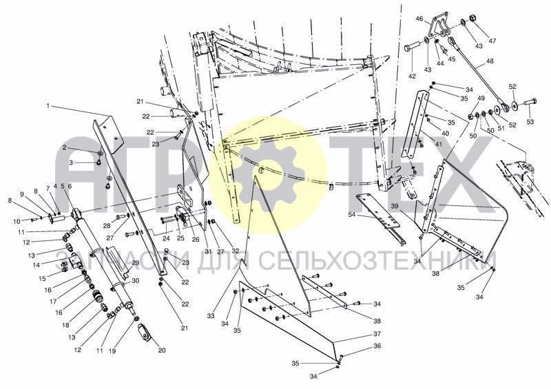 Чертеж ATTACH. PARTS CHAIN CONV.FOLDING REAR RH