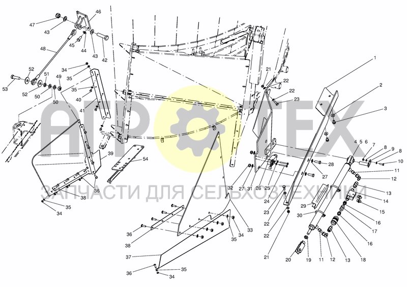 Чертеж ATTACH. PARTS CHAIN CONV.FOLDING REAR LH