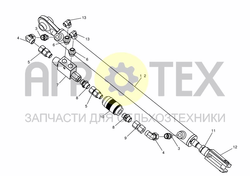 Чертеж CHAIN CONVEYOR - FOLDABLE HYDRAULIC CYLINDER