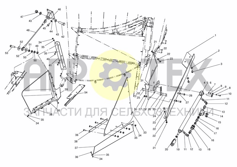 Чертеж ATTACH. PARTS CHAIN CONV.FOLDING REAR LH