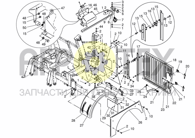 Чертеж CHASSIS RADIATOR - VERSION II- 10-13 MONO / 16 DUO