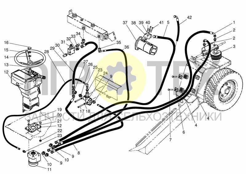 Чертеж HYD. STEERING SYSTEM