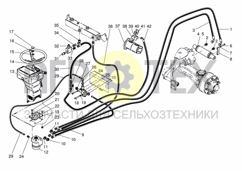 Чертеж HYD. STEERING SYSTEM DUO 20/22