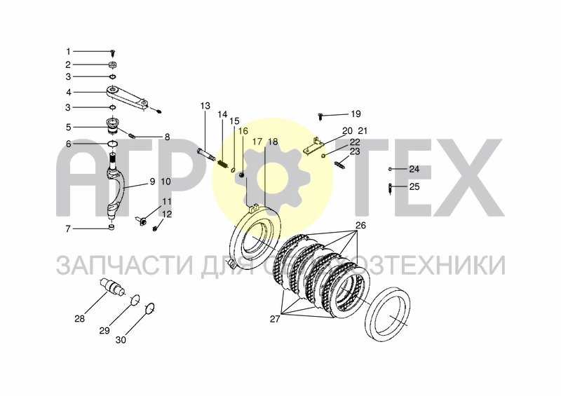 Чертеж AXLE TYP 176 BRAKES