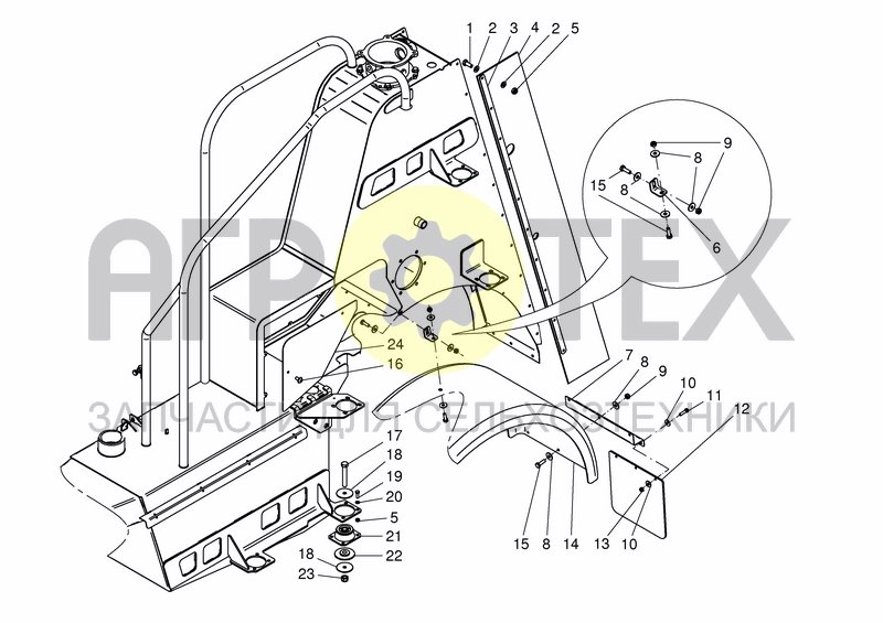 Чертеж FUEL & HYD. TANK MECHANICAL COMPONENTS 2010