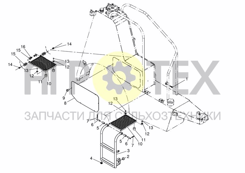 Чертеж FUEL & HYD. TANK COMPONENTS RH