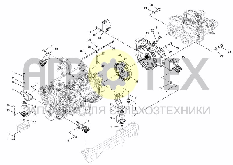 Чертеж DRIVE UNIT MOUNTING