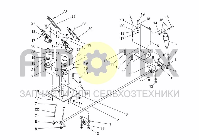 Чертеж THROTTLE TWIN  PEDAL