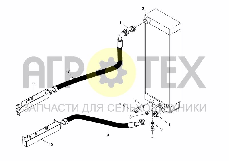 Чертеж COOLING SYSTEM HYDRAULIK