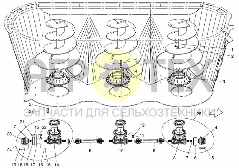 Чертеж AUGER GEAR