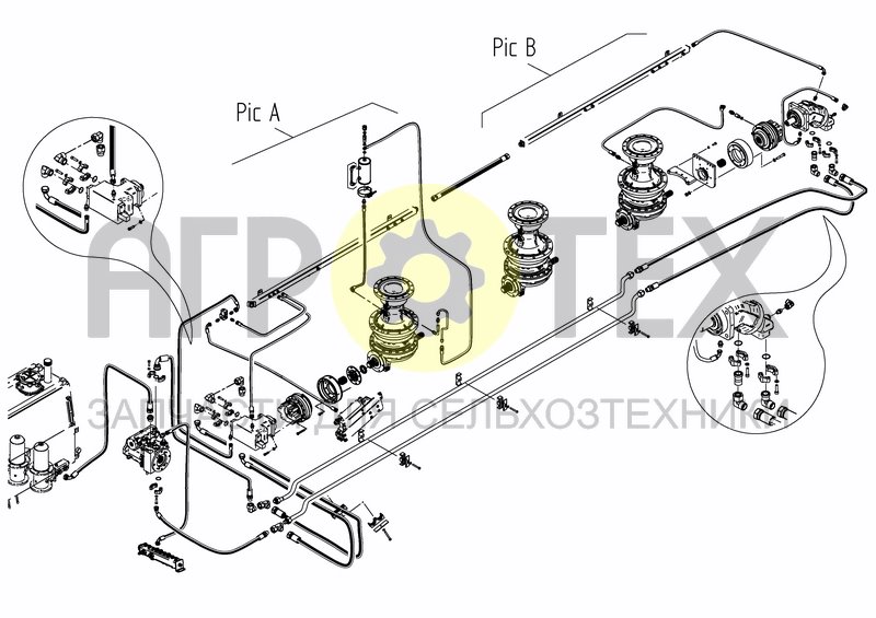 Чертеж HYDRAULIKSYSTEM MISCHER OVERVIEW