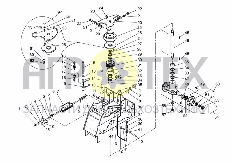 Чертеж REAR STEERING AXLE 10-16M3