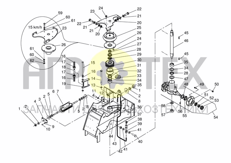 Чертеж REAR STEERING AXLE 10-16M3