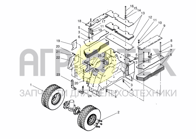 Чертеж REAR_WHEELS & WEIGHTS TO S.NR. 69214