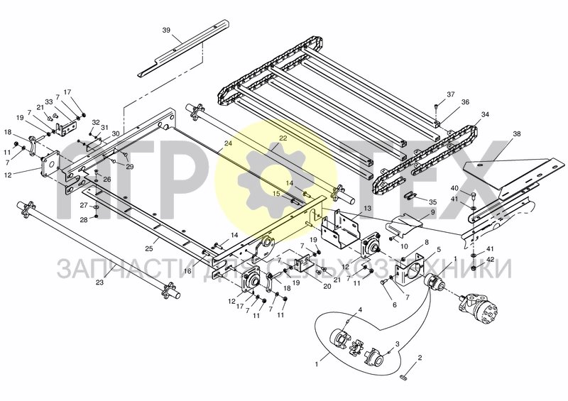 Чертеж CHAIN CONVEYOR 750 FIXED