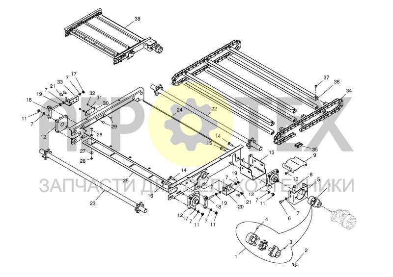 Чертеж CHAIN CONVEYOR 750 FIXED