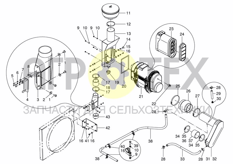 Чертеж AIR FILTER 4 + 6 CYL