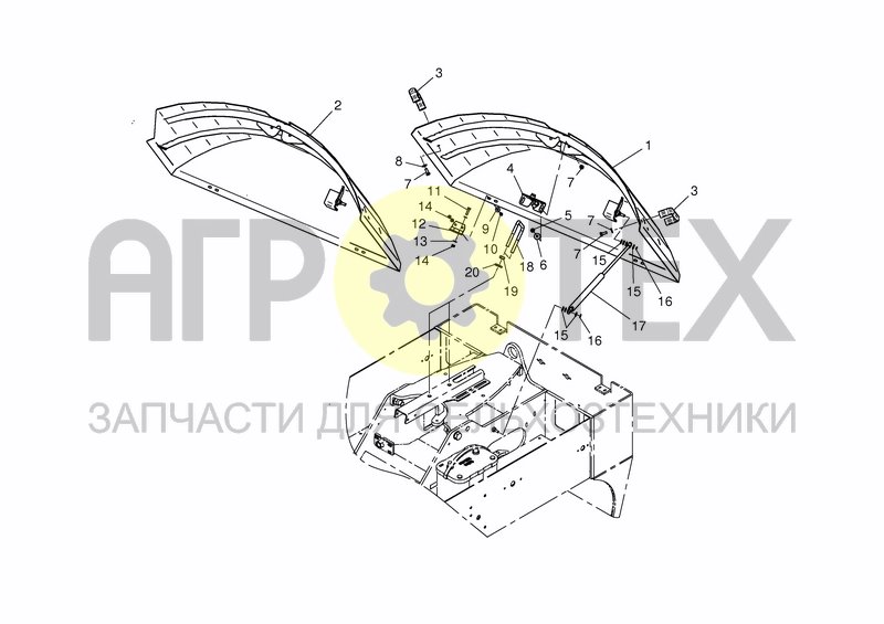 Чертеж COVER REAR CHASSIS BOX