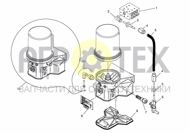 Чертеж CENTRAL LUBRICATION SYSTEM - HIGH PRESSURE