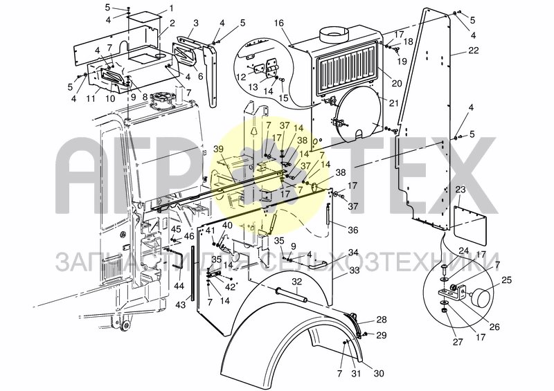 Чертеж ATTACHMENT PARTS LEFT