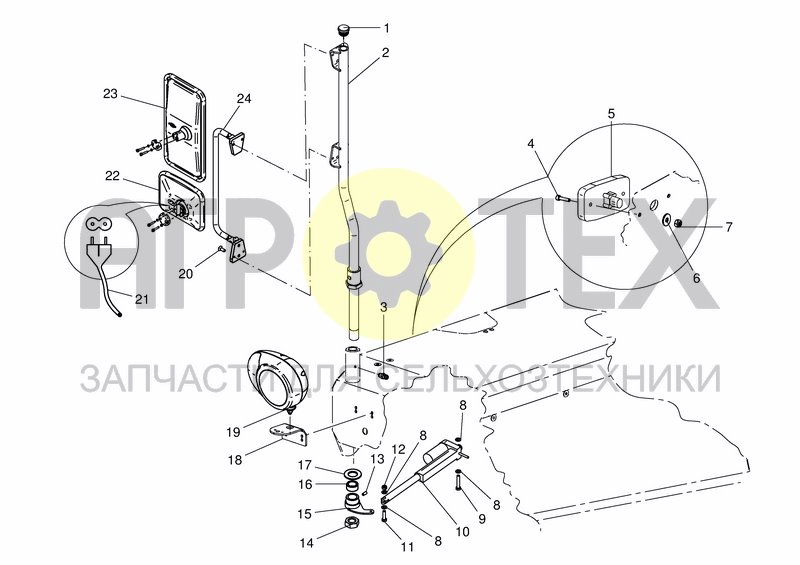 Чертеж FUEL TANK - FRONT COMPONENTS