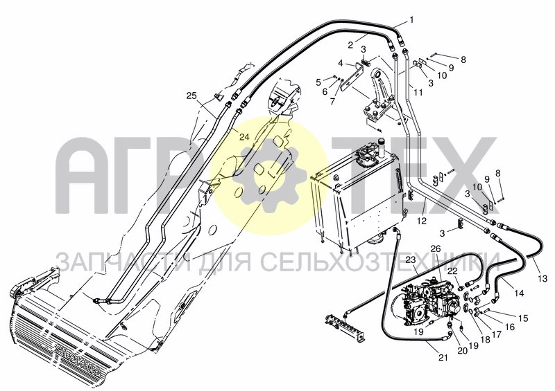 Чертеж HYD. SERVICE SYSTEM CHOPPER