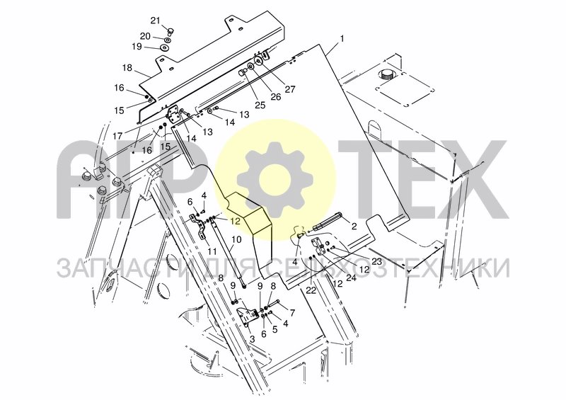 Чертеж CHASSIS ENGINE