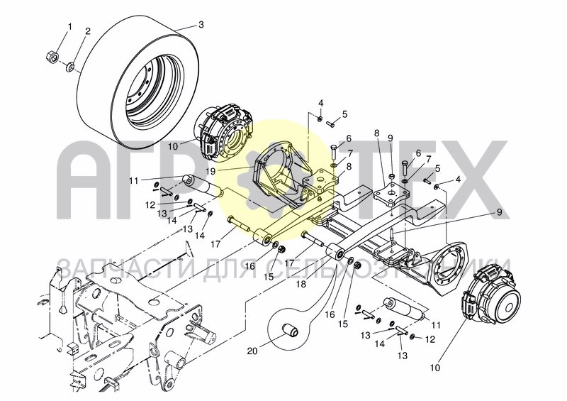 Чертеж MIDDLE AXLE