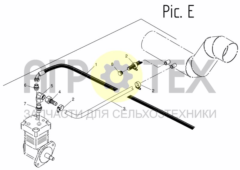 Чертеж AIR SYSTEM CHOPPER PIC E.