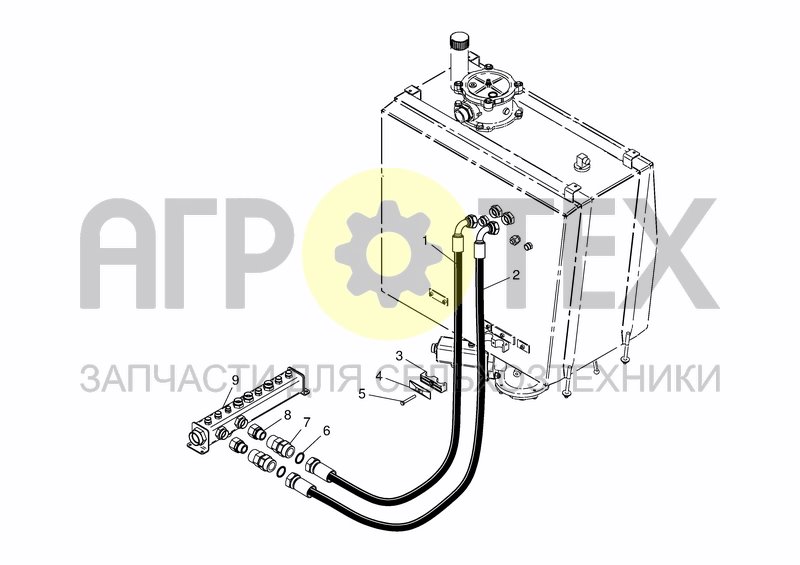 Чертеж HYD. SYSTEM TANK BYPASS