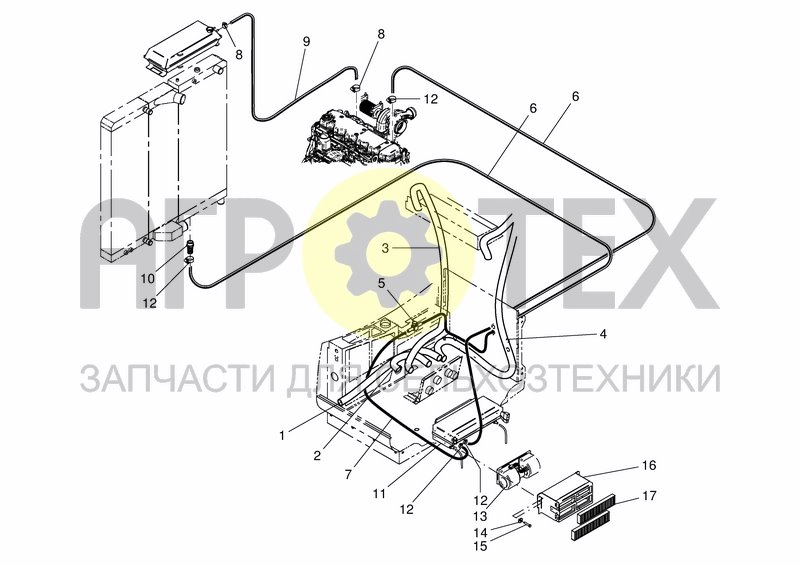 Чертеж HEATING SYSTEM TO S.NR. 78147