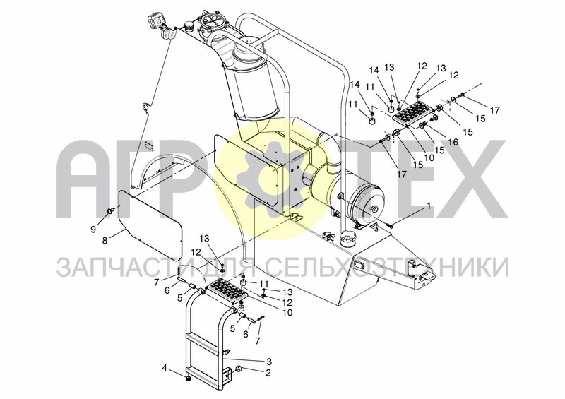 Чертеж FUEL & HYD. TANK COMPONENTS RH