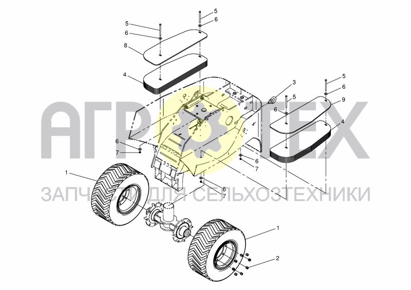 Чертеж REAR_WHEELS & WEIGHTS FROM S.NR. 69215