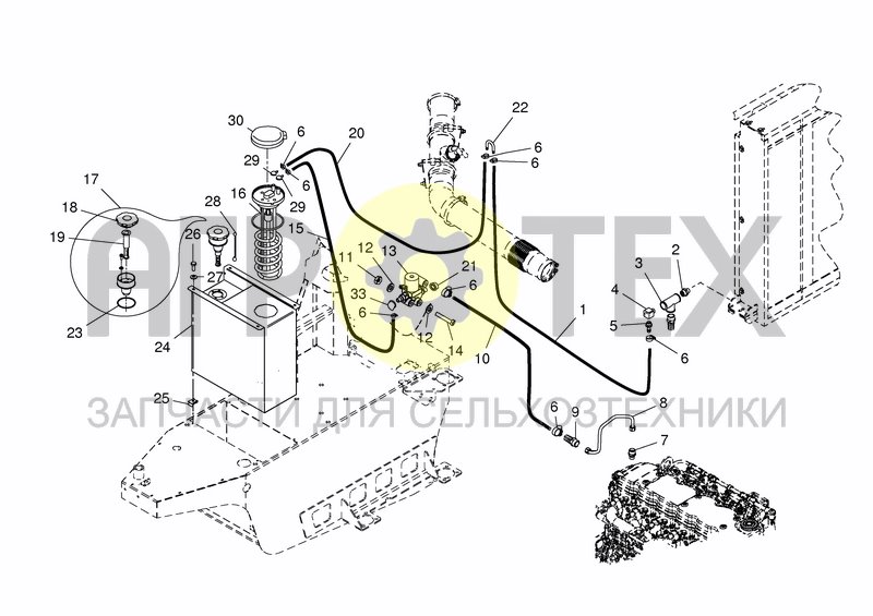 Чертеж FUEL TANK - ADBLUE PREHEATING