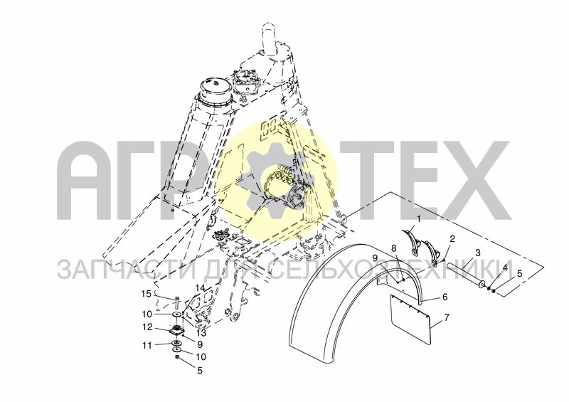 Чертеж FUEL & HYD. TANK MECHANICAL COMPONENTS