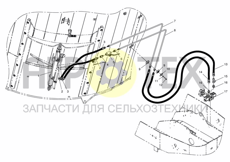 Чертеж HYD. SERVICE SYSTEM - SIDE DOOR REAR