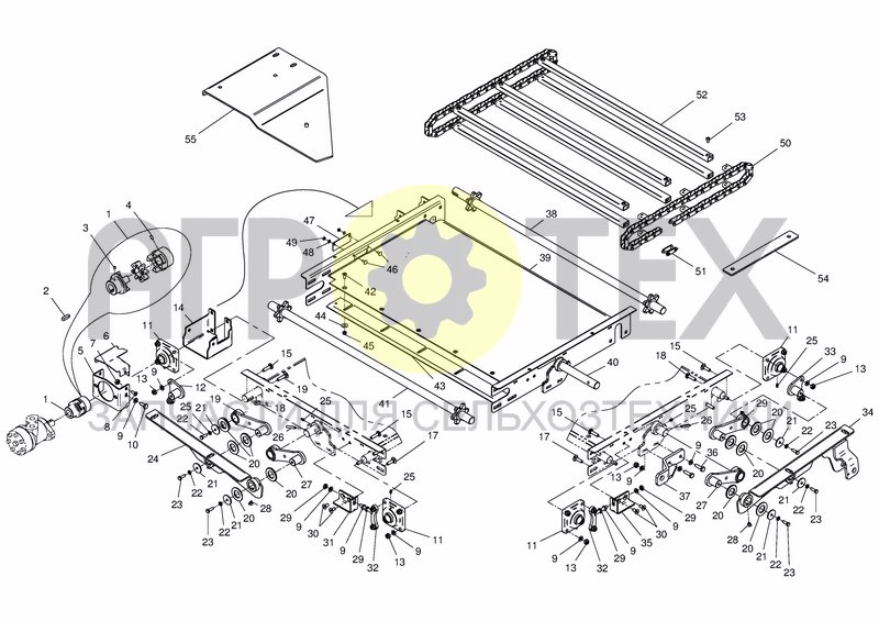 Чертеж CHAIN CONV. 750 RETRACTABLE FROM S.NR. 68132