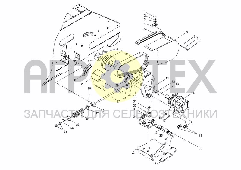 Чертеж MILLING HEAD - BELT DRIVE TO S.NR. 69514