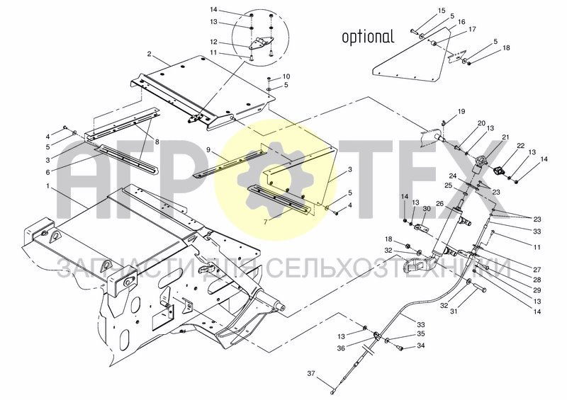 Чертеж MILLING HEAD - THROW OFF COVER FROM S.NR. 69253